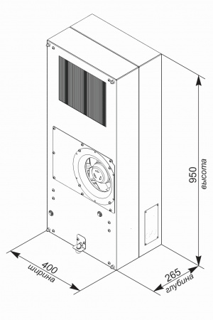 Кондиционер для уличного климатического шкафа UNISPLIT MHW-210S(1)W UNIcontroller 